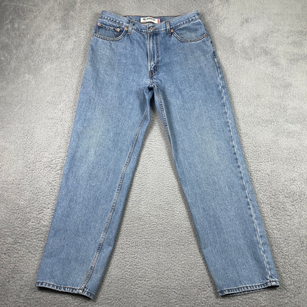 Vintage Levis 550 Relaxed Fit Jeans Mens 36x34 (Fits 32x32) Blue Denim Tapered